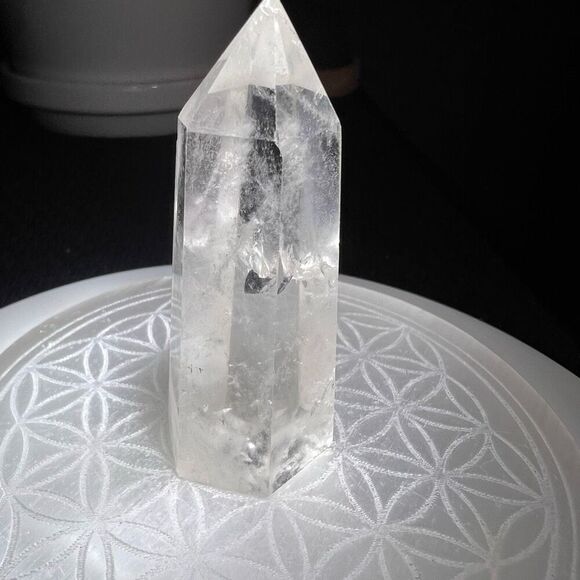 Clear Quartz Crystal‎ Obelisk Meditation Tower (#1) - Picture 3 of 15